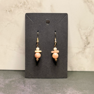 Peach Bead Earrings