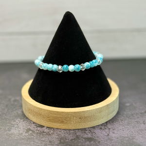 Blue & Clear Bead Bracelet