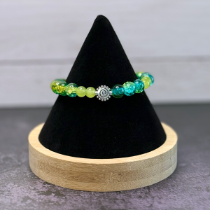 Green, Yellow & Blue Bead Bracelet