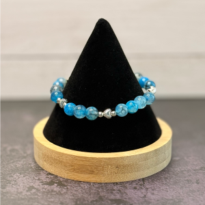 Blue Heart Bead Bracelet